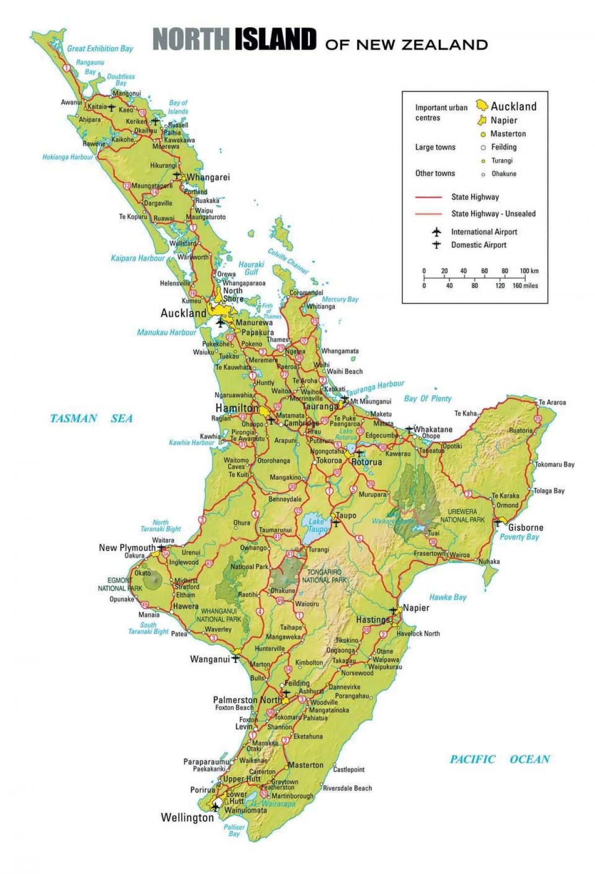 harta e veriut të zelandës së re