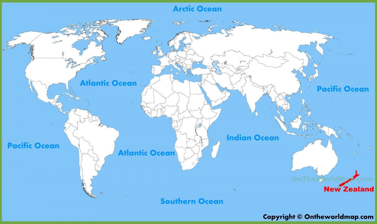zelanda e re vendndodhjen në hartë të botës
