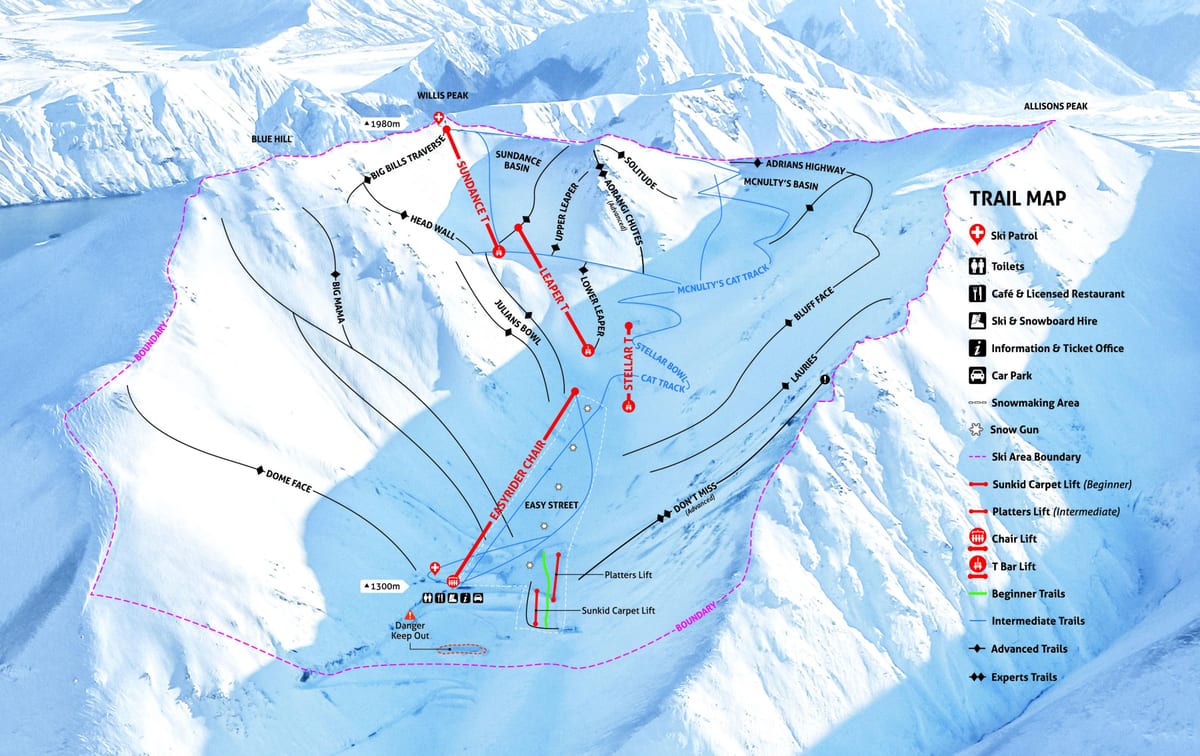 zelanda e re ski resorts hartë