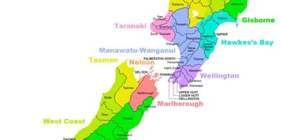 Hartë politike të australisë dhe zelandës së re