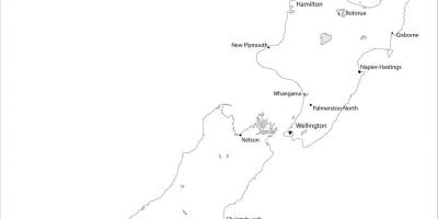 Zelanda e re harta me qytetet dhe qytezat
