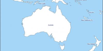 Të përshkruajë harta e australia dhe zelanda e re